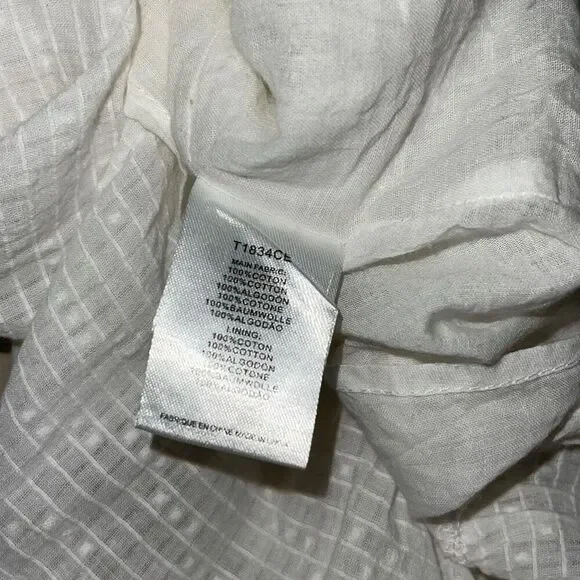 Molly Bracken Womens Flutter Sleeve Mini Dress White Size Medium - Picture 8 of 10